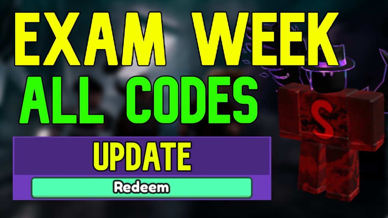 Exam Week Codes - Roblox December 2023 