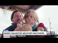 Father and Daughter duo report on Central Texas winter storm