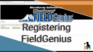 MicroSurvey FieldGenius How To: Registering FieldGenius | Bench Mark