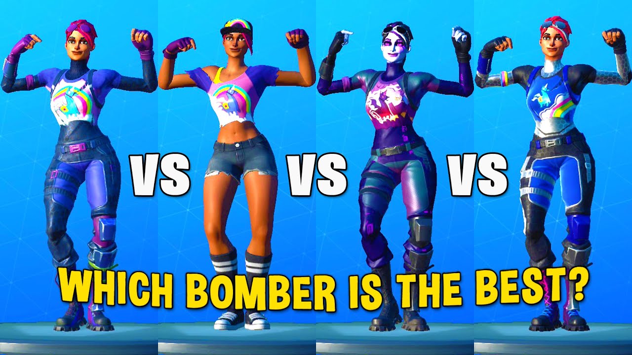 BRITE vs BEACH vs DARK BOMBER vs BRILLIANT BOMBER - Fortnite Dance Battle - YouTube