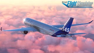 Flight Simulator A350-900 Copenhagen Tokyo Scandinavian Full Flight Msfs