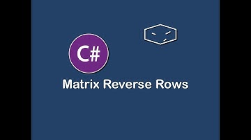 matrix reverse rows in c#
