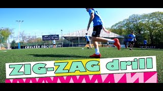 Zigzag passing drill