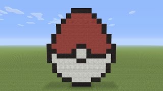 Minecraft Pixel Art - Pokéball Easter Egg