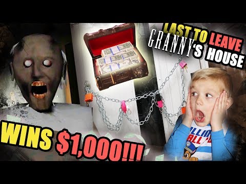Last to Leave Granny's LOCKED House Wins $1,000 Dollars CASH! | Granny's House Game In REAL LIFE!