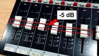 LIVE MIXING  WHY AUDIO ENGINEERS USE 5 dB AS THE FADER REFERENCE? ANALOG MIXERS