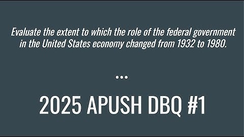 2025 AP Exam DBQ #1 Analyzed