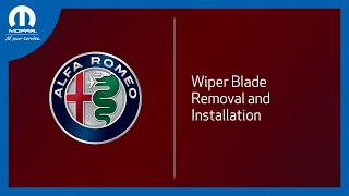 Wiper Blade Removal and Installation | How To | 2022 Alfa Romeo Giulia