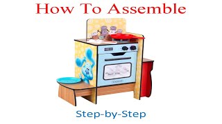 How To Emble Kid Kraft Blue Clues Cooking-Up-Clues Wooden Play Kitchen With Handy Dandy Notebook