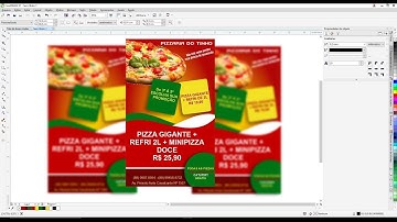 CURSO COREL DRAW Panfleto Pizzaria tutorial completo