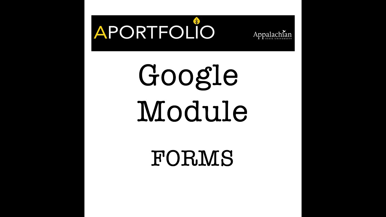 Google Forms Module Tutorial - YouTube