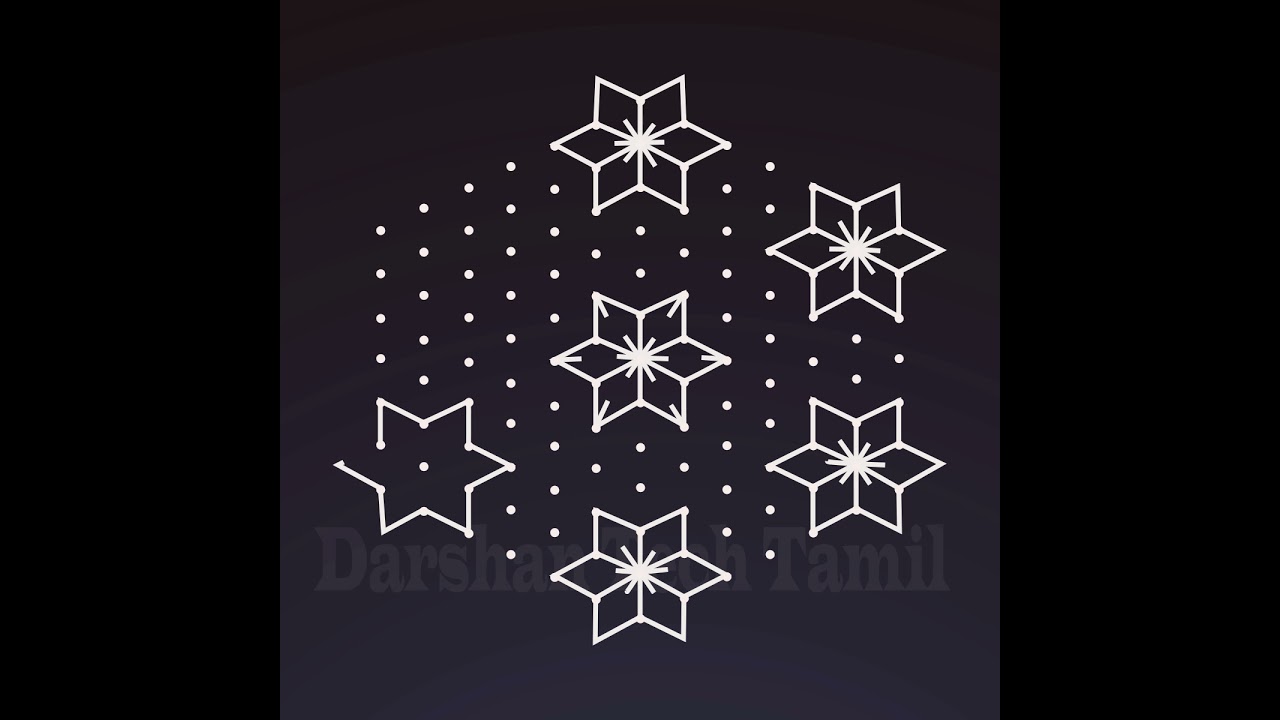 Rangoli :  13 To 7 Pulli kolam Simple Rangoli Kolam| Darshan Tech Tamil