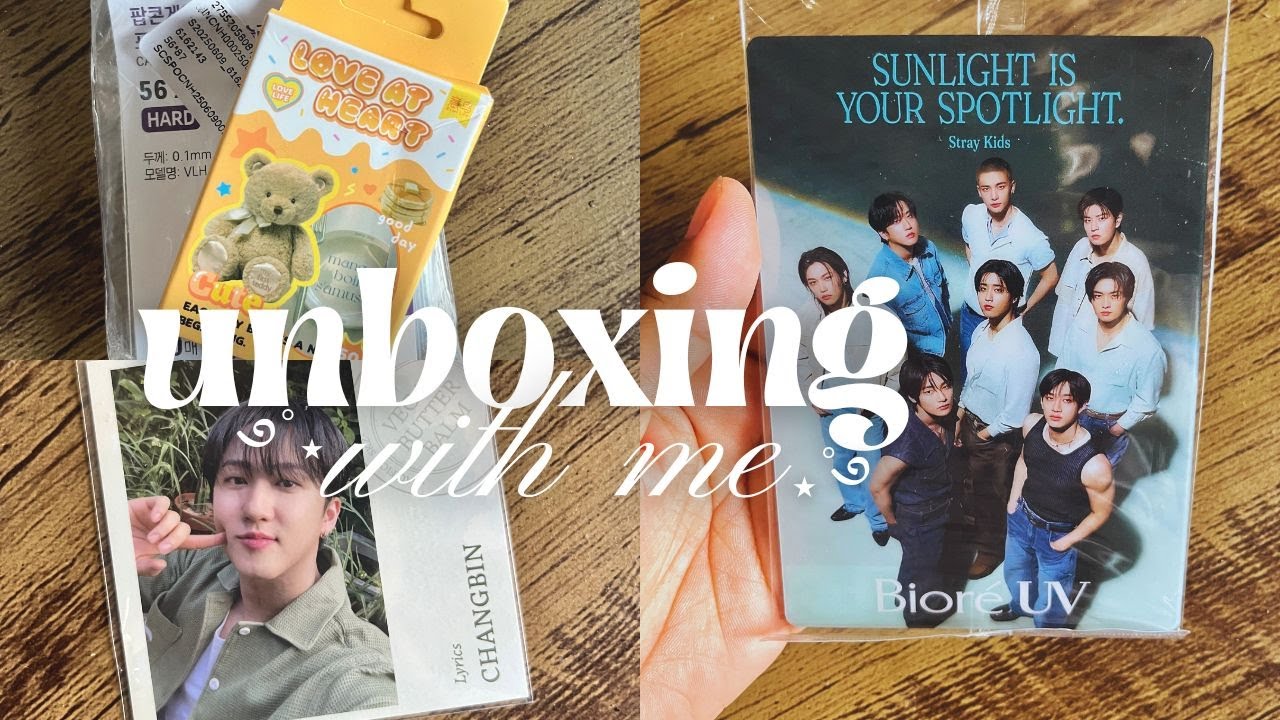 ᝰ.ᐟ unboxing with me - muitos photocards do stray kids pra animar o natal ♥️🎄✨