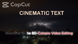CapCut Tutorial Cinematic Text Intro