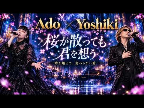 🌸🎤 Ado × Yoshiki「桜が散っても、君を想う」— 時を越えて消えない愛 💔🌙✨