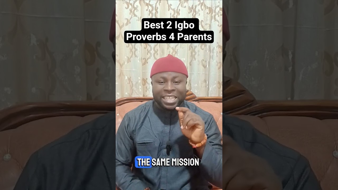 Teach me an Igbo proverb on parenting.👂 