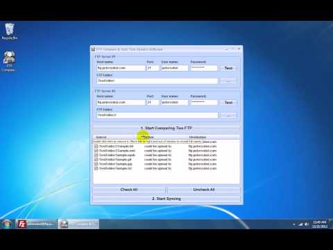 How To Use FTP Compare & Sync Two Servers Software