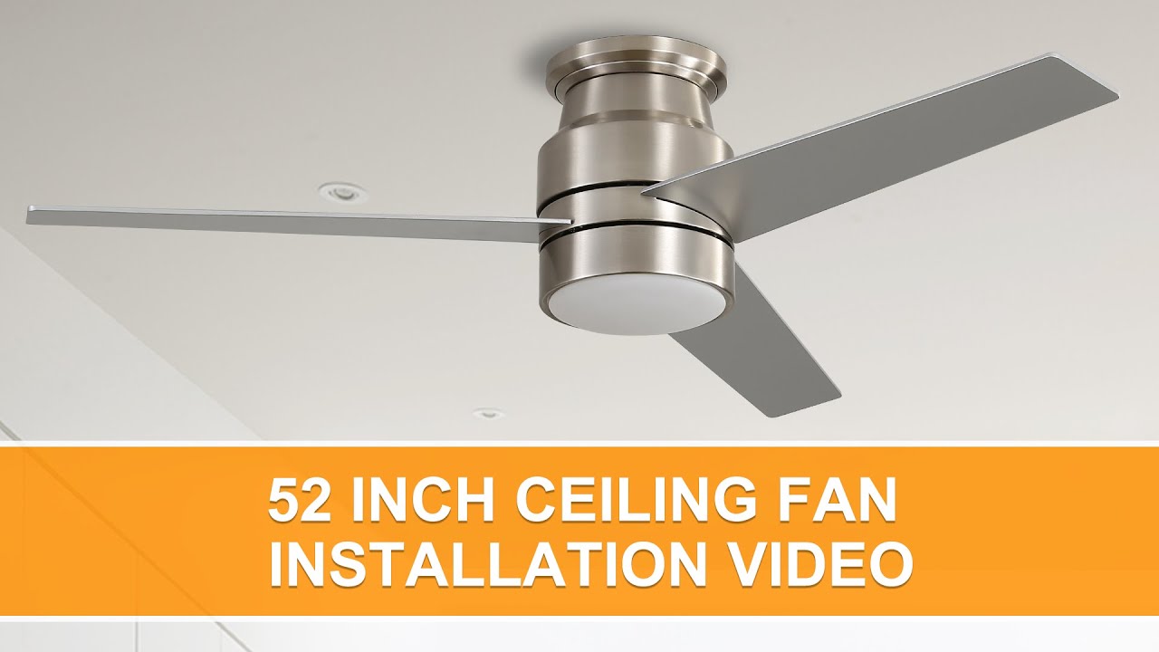 52 inch ceiling fan installation video 06 YouTube