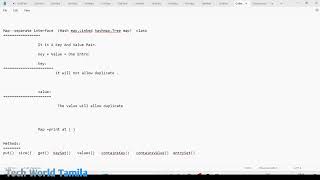 Collection Tamil part2/Set,Hashset,Linked HashSet,Tree Set/Map,HashMap,Linked HashMap,TreeMap p18
