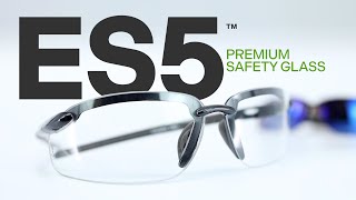 Crossfire ES5 Safety Glasses Black Frame with Smoke Lens