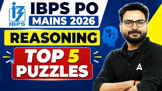 IBPS PO Mains 2026 Reasoning | Top 5 Puzzles You Must Practice | Saurav Sir