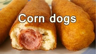 corn dog recipe  Yummy cooking crispy hot dog