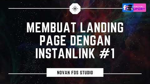 TUTORIAL INSTANLINK, Tools Pembuatan Landing Page tanpa Hosting dan Domain. Part #1