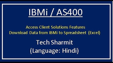 IBMi (AS400) - Download data from IBMi to spreadsheet |  as400 tutorial for beginners in Hindi |