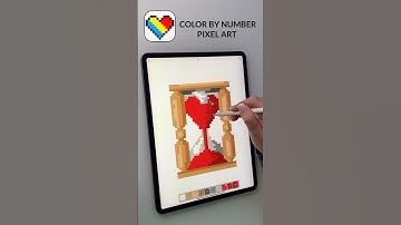 Coloring Book Pixel Art Color By Number LOVE TIME #pixel #coloringbook #pixelbynumber