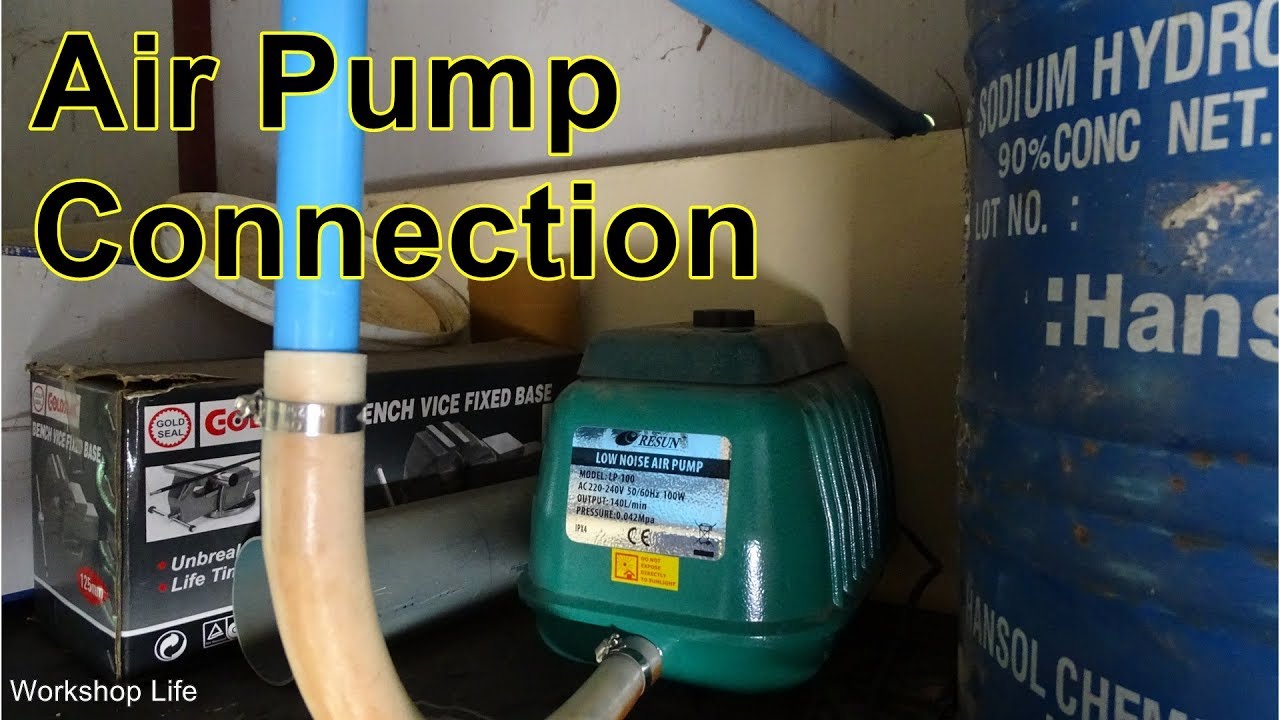Air Pump Repair, Connecting the air pump to 1/2" PVC pipe. YouTube