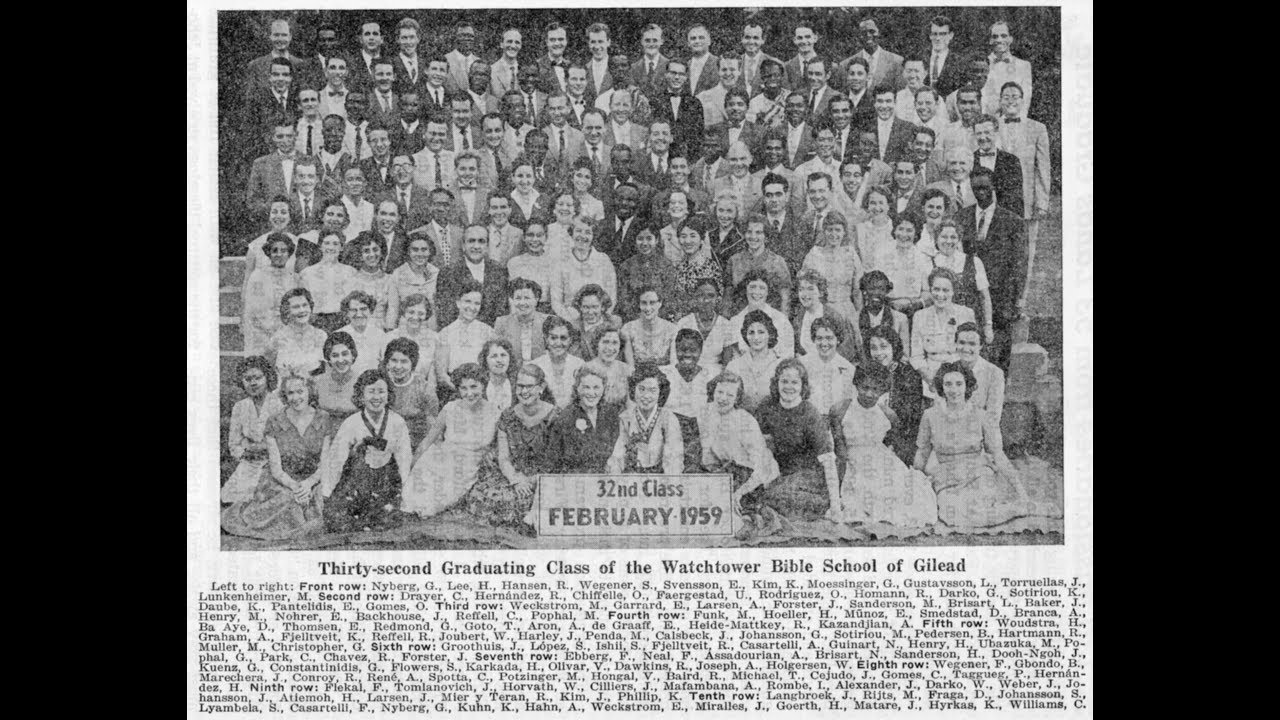 1959 - 32nd Gilead Class - N H Knorr - Ordained Ministers Before God