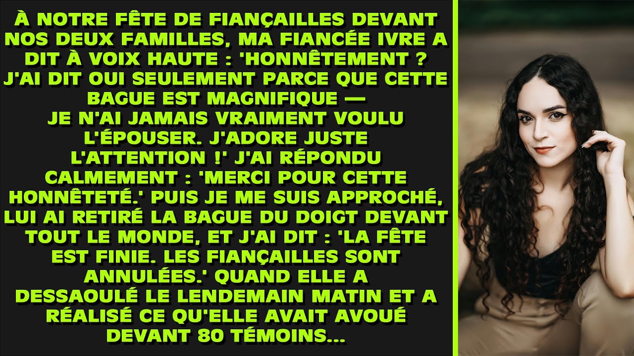 Elle a transformé notre fête de fiançailles en une mauvaise blague — jusqu'à ce que j'en reprenne le