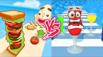 Sandwich Runner VS Juice Run- All Levels SpeedRun Gameplay Android iOS Ep1