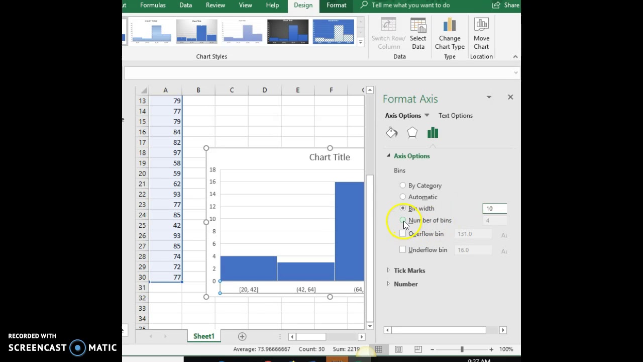 edit histogram excel