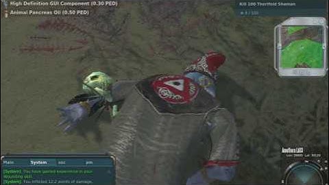 Entropia Universe - Thorifoid Shaman hunting run