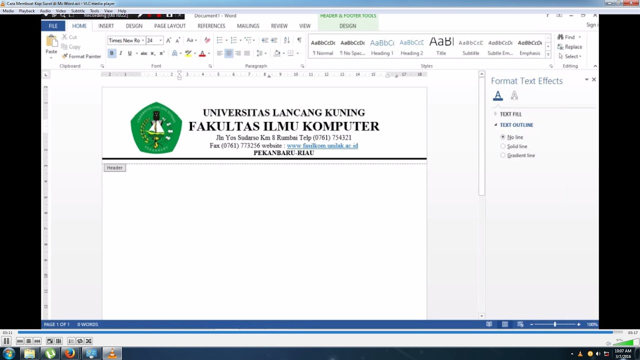 Cara Tukar Format Surat Di Mikrosoft Word