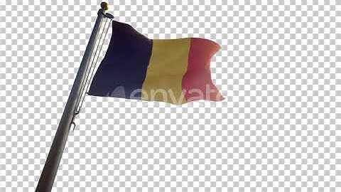Belgium Flag on a Flagpole with Alpha-Channel | Motion Graphics - Envato elements