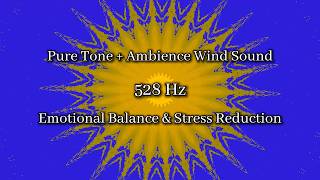 528 Hz Frequency for Manifestation | Calming Wind Sounds, Healing Colors & Mandala