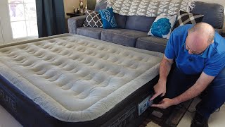 EZ inflate air mattress with built in pump, camping or guests