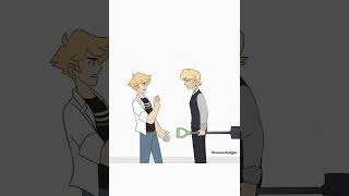 Un primo amable y el otro.... VIOLENTO| Felix y Adrien| #shorts  #miraculousladybug  #fandub