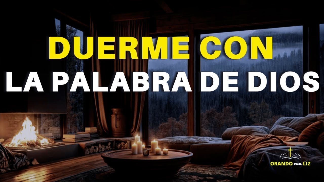 Duerme con la Palabra de Dios | Sonido de lluvia | Salmos y versículos Bíblicos para dormir
