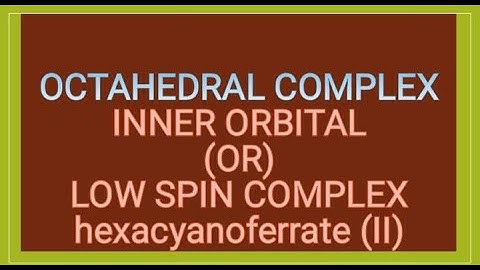 OCTAHEDRAL COMPLEXES: INNER ORBITAL COMPLEX - [Fe(CN)6]-4 - INORGANIC CHEMISTRY