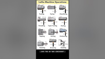Types of lathe machine operations #lathe #lathemachine #latheoperations #latheturning #lathe