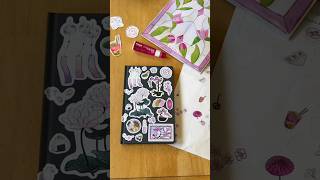Decorating my Tokyo travel journal with my cherry blossom sticker sheet 🌸🌸🌸🌸 #artjournal