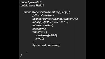 SkillRack - Daily Challenge - 7 Segment LED (Program Id: 6248) 17-02-24