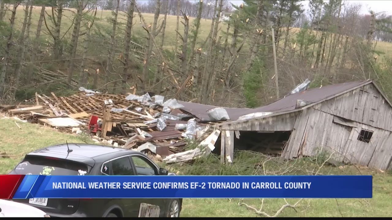 National Weather Service confirms EF-2 tornado in Carroll County - YouTube