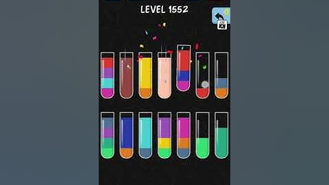 solve and solution water color sort game level 1552