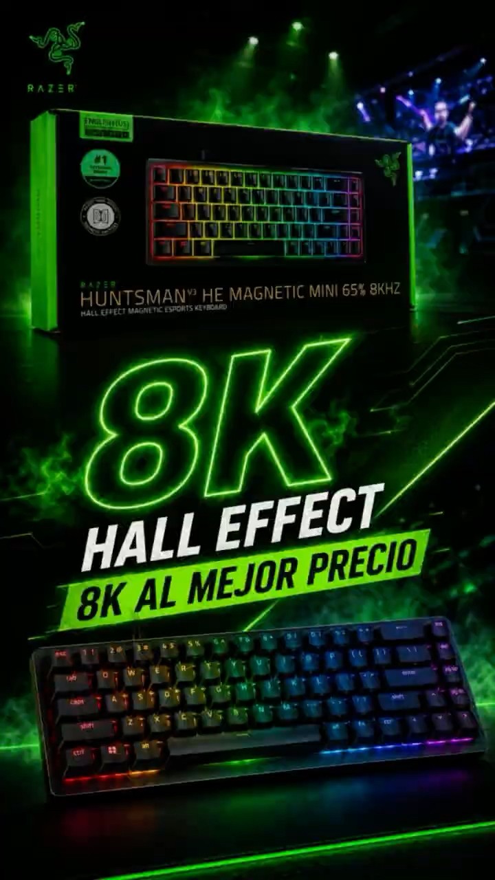 Este teclado se activa con 0,1 mm | Razer Huntsman V3 HE Mini