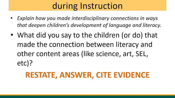 edTPA Task 2 Commentary Early Childhood Video