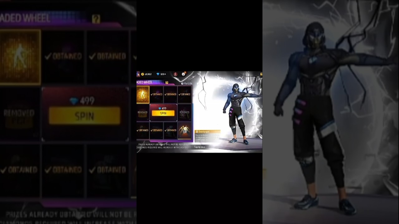 I Got New Arrival Animation In 1 Spin 🔥 - Overcharged Entry Emote 1 Spin Trick Faded wheel FreeFire